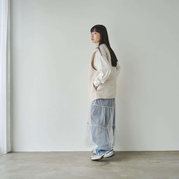 幾何柄キルトリバーシブルベスト | coen【women】 | 詳細画像20 