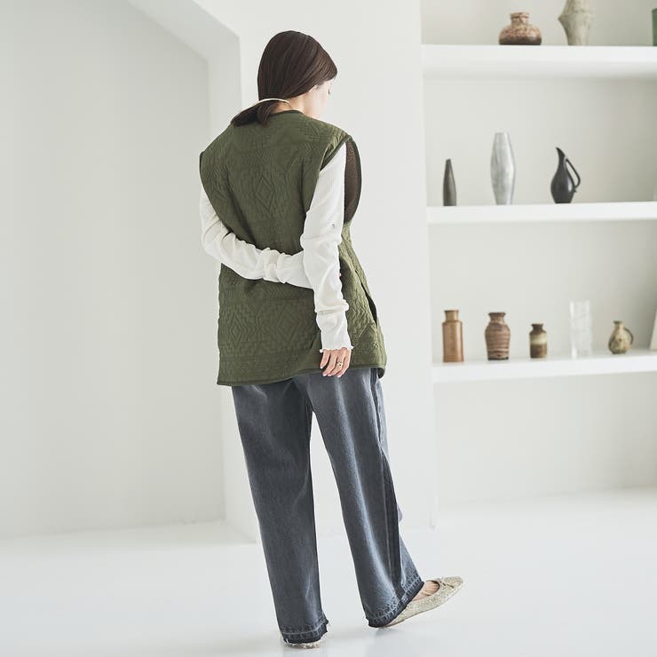 幾何柄キルトリバーシブルベスト | coen【women】 | 詳細画像26 