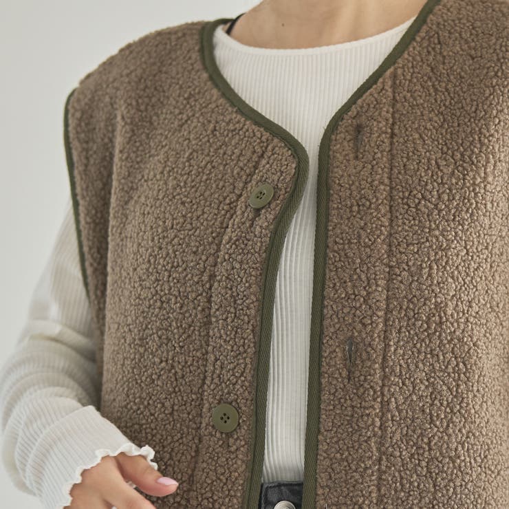 幾何柄キルトリバーシブルベスト | coen【women】 | 詳細画像30 