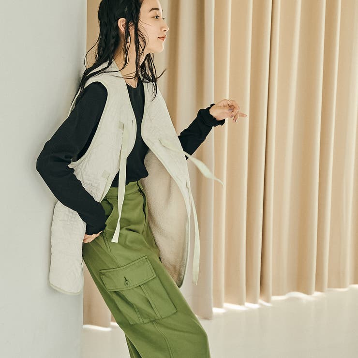 幾何柄キルトリバーシブルベスト | coen【women】 | 詳細画像33 