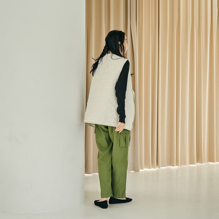 幾何柄キルトリバーシブルベスト | coen【women】 | 詳細画像42 