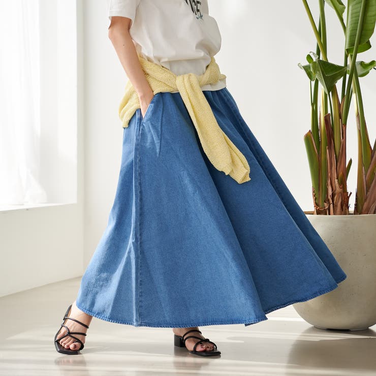 【WEB限定】Dickies（ディッキーズ）イージーフレアスカート（デニム） | coen【women】 | 詳細画像2 