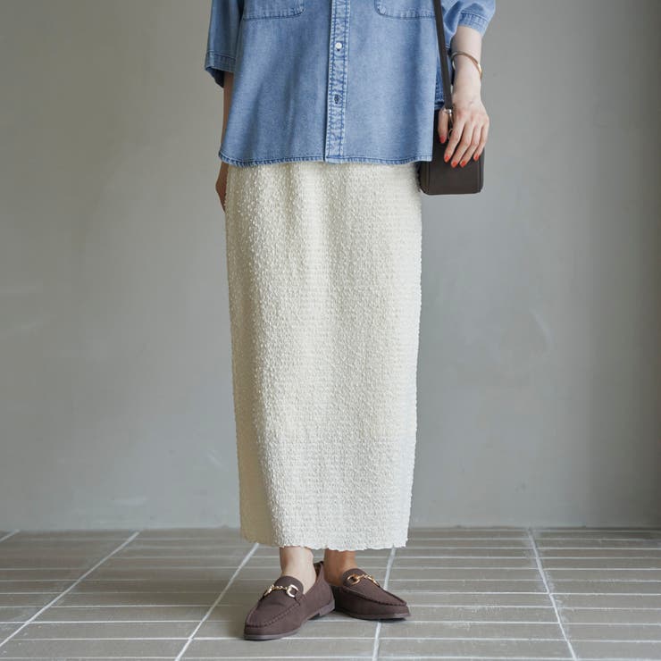 OFF WHITE | ポコポコシャーリングナロースカート | coen【women】