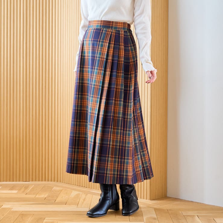 ORANGE | 【昨年大人気】TRチェックプリーツスカート | coen【women】