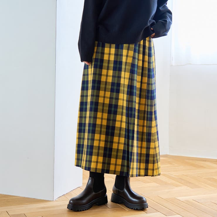 YELLOW | 【昨年大人気】TRチェックプリーツスカート | coen【women】