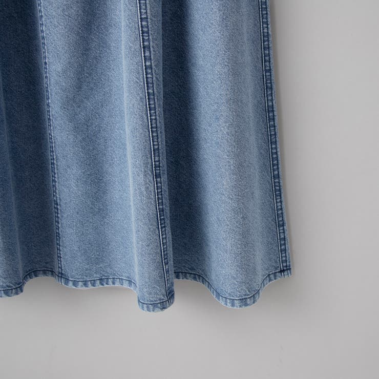 コットンレーヨンデニムパネルフレアスカート | coen【women】 | 詳細画像30 