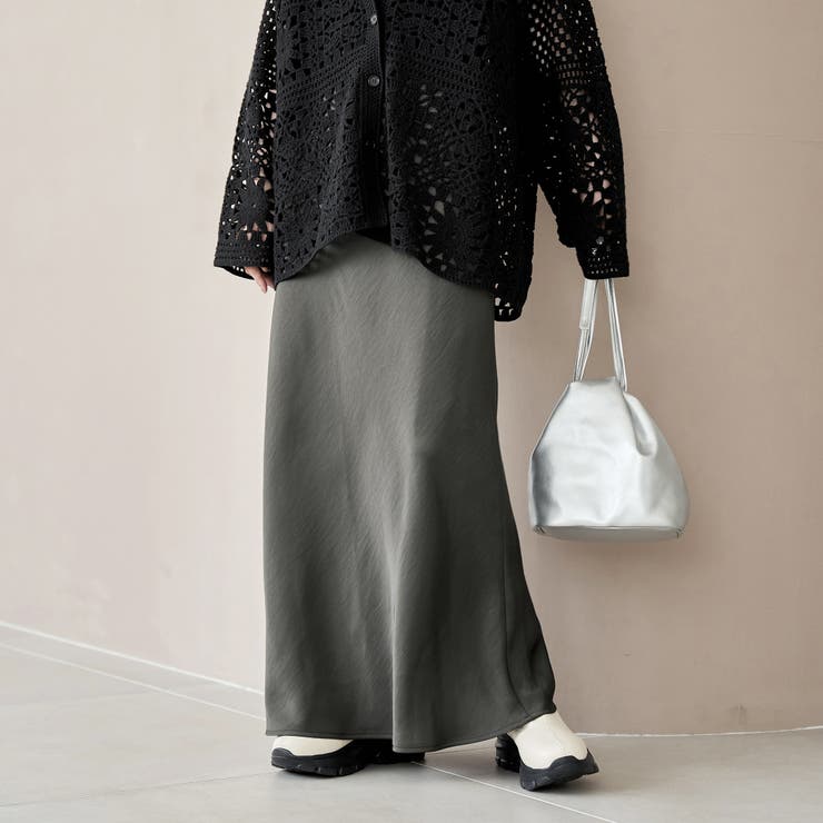 サテンAラインスカート | coen【women】 | 詳細画像2 