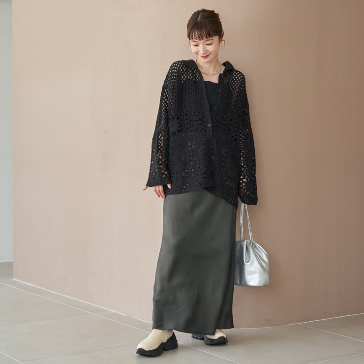 サテンAラインスカート | coen【women】 | 詳細画像5 