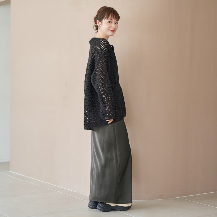 サテンAラインスカート | coen【women】 | 詳細画像6 