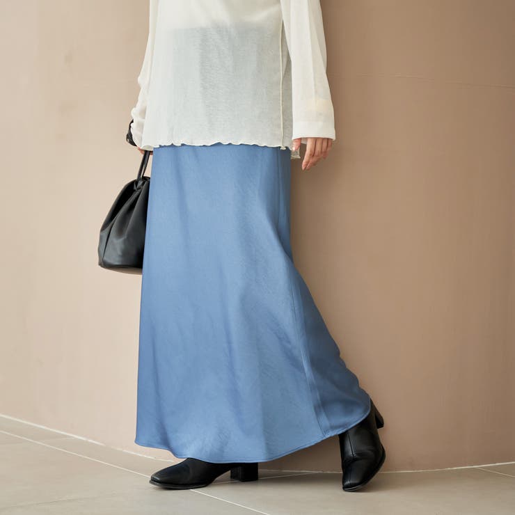ROYAL | サテンAラインスカート | coen【women】