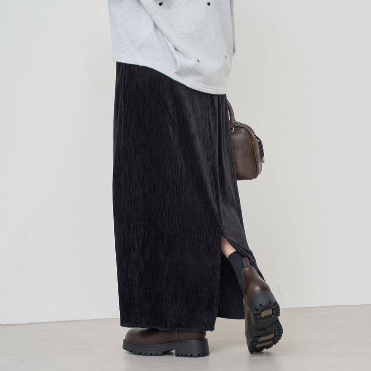 楊柳ベロアナロースカート | coen【women】 | 詳細画像3 
