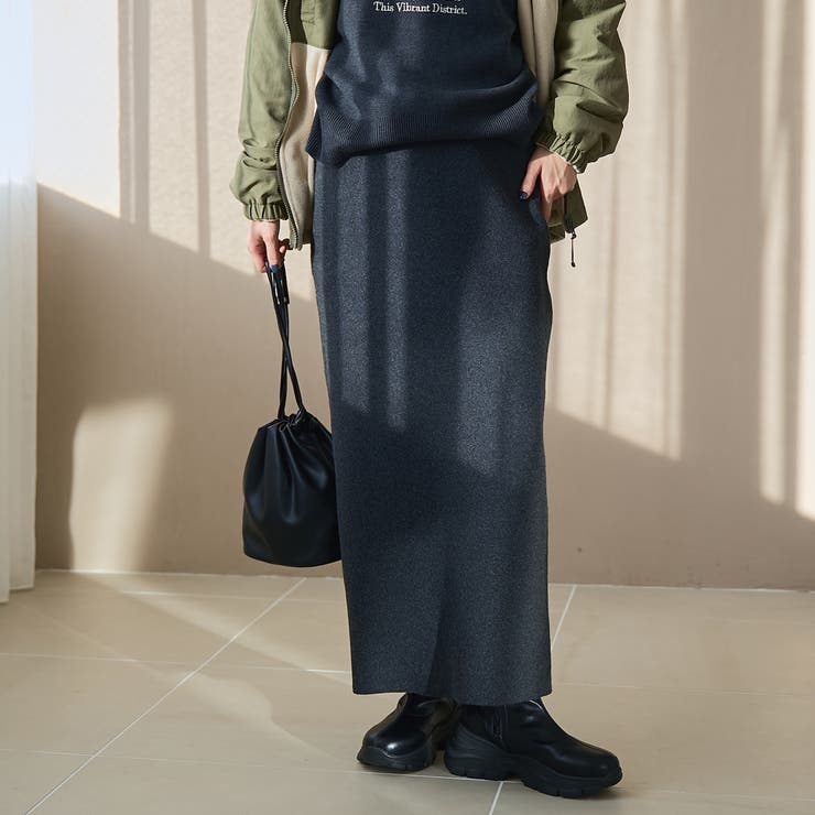 DK.GRAY | ソウバリニットナロースカート | coen【women】