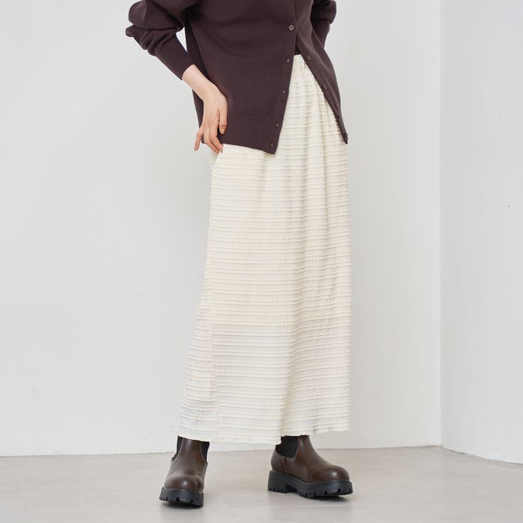 OFF WHITE | シマシマジャガードナロースカート | coen【women】
