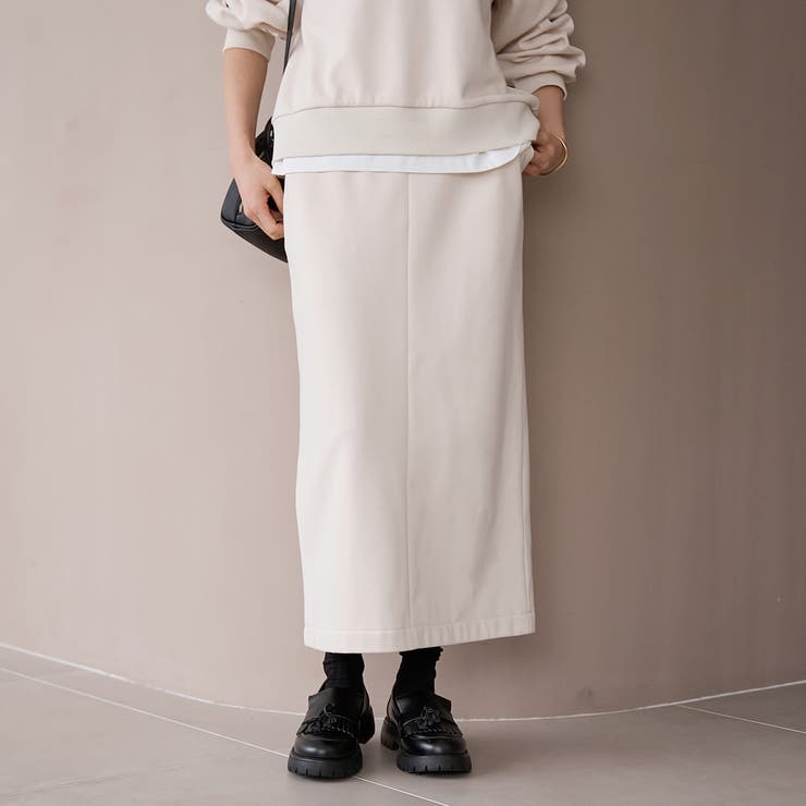 NATURAL | あったかナロースウェットスカート | coen【women】