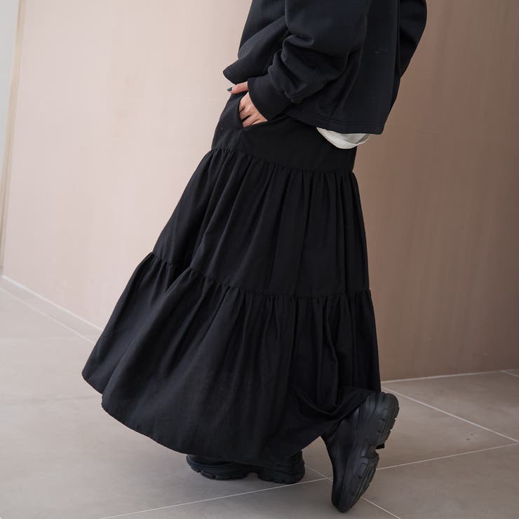 ウールライクガーゼティアードスカート | coen【women】 | 詳細画像10 