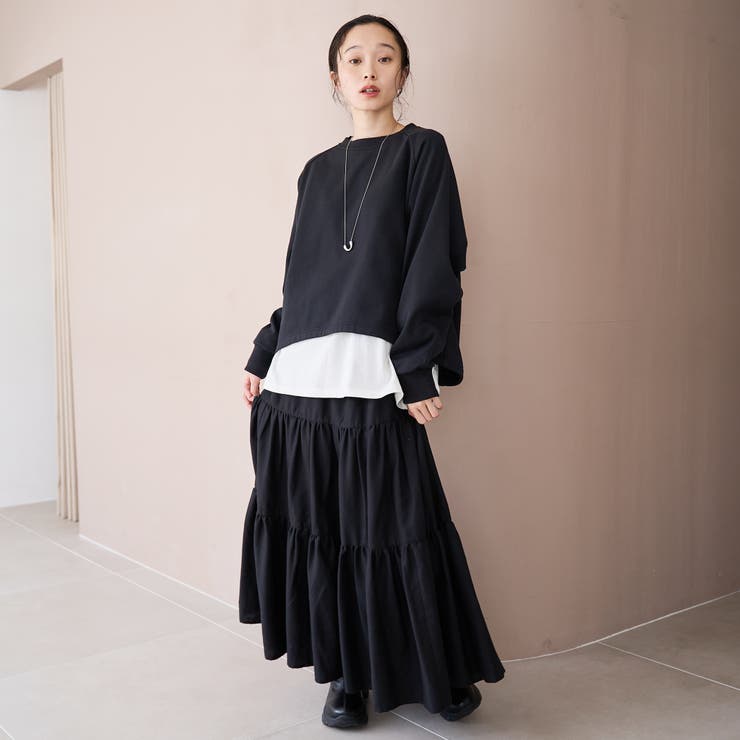 ウールライクガーゼティアードスカート | coen【women】 | 詳細画像12 