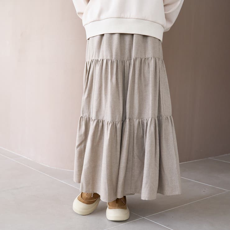 ウールライクガーゼティアードスカート | coen【women】 | 詳細画像15 