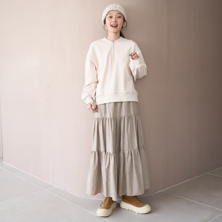 ウールライクガーゼティアードスカート | coen【women】 | 詳細画像18 