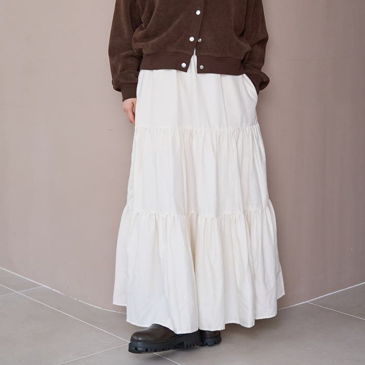 ウールライクガーゼティアードスカート | coen【women】 | 詳細画像2 