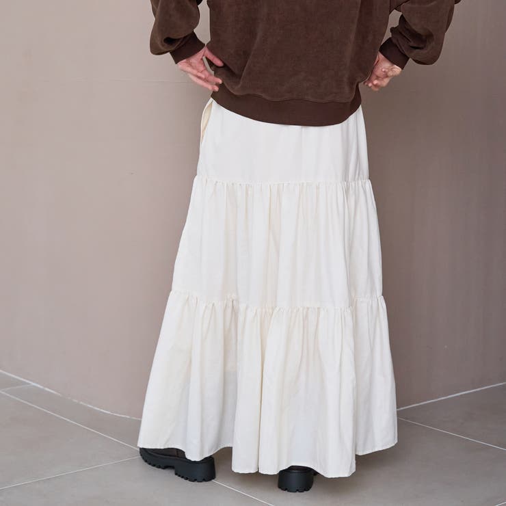 ウールライクガーゼティアードスカート | coen【women】 | 詳細画像4 