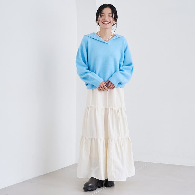 ウールライクガーゼティアードスカート | coen【women】 | 詳細画像6 