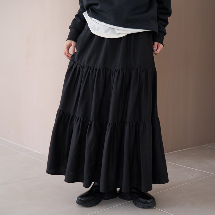 ウールライクガーゼティアードスカート | coen【women】 | 詳細画像9 