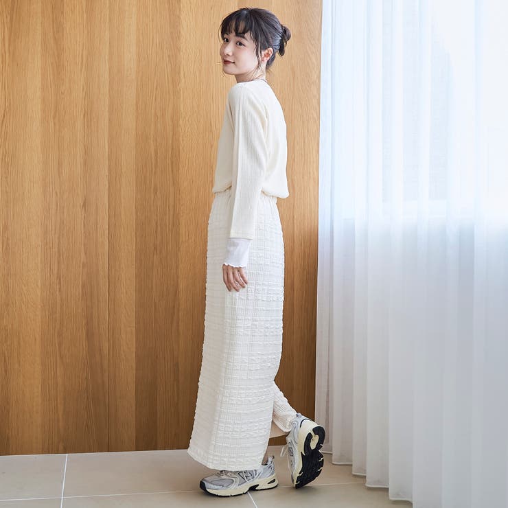 ふくれジャガードナロースカート | coen【women】 | 詳細画像3 