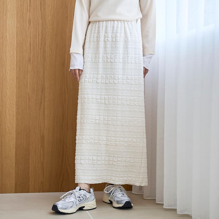 ふくれジャガードナロースカート | coen【women】 | 詳細画像4 