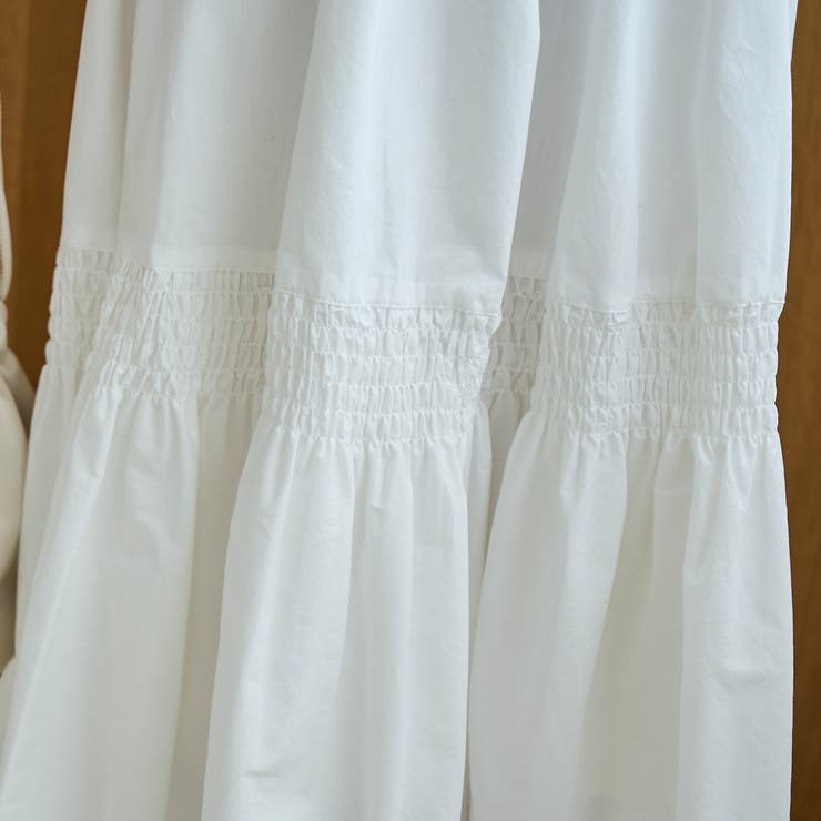 コットンタイプライター シャーリングティアードスカート | coen【women】 | 詳細画像6 