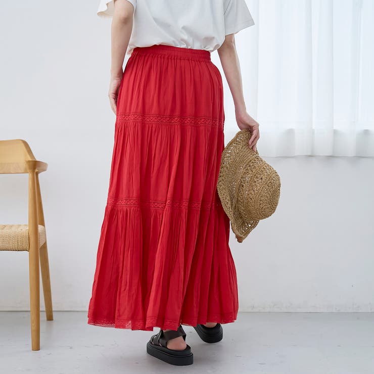 【MARKET（マーケット）】 レースティアードスカート | coen【women】 | 詳細画像17 