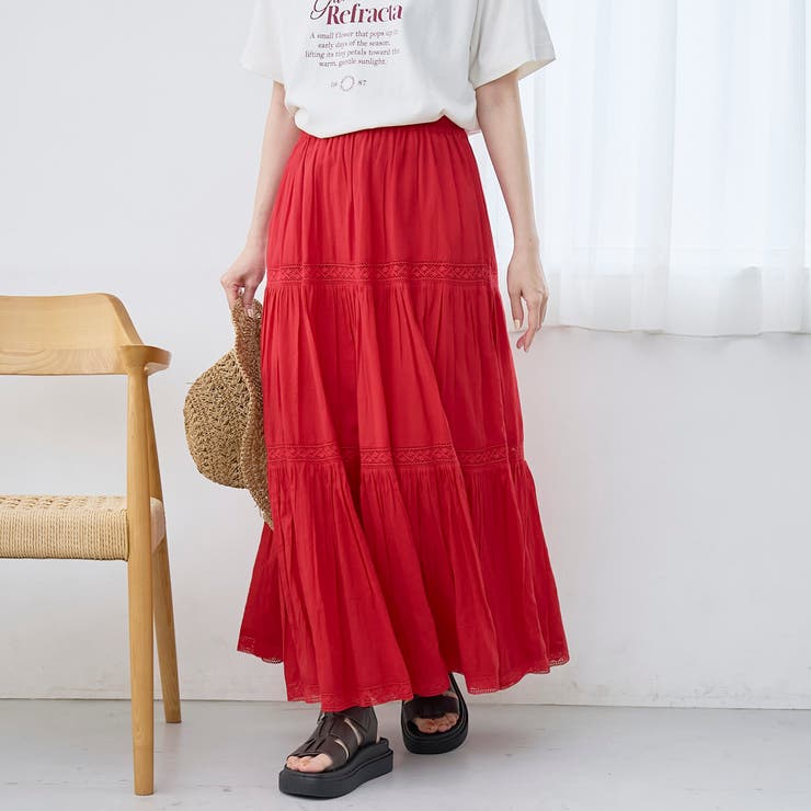 【MARKET（マーケット）】 レースティアードスカート | coen【women】 | 詳細画像18 