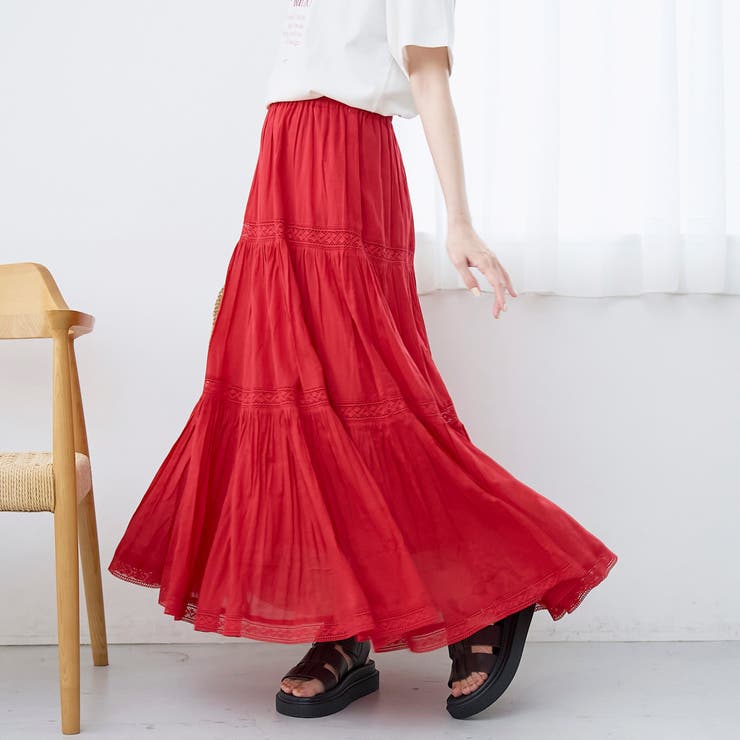 【MARKET（マーケット）】 レースティアードスカート | coen【women】 | 詳細画像19 