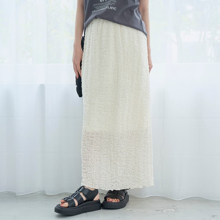 OFF WHITE | ポコポコシアーナロースカート | coen【women】