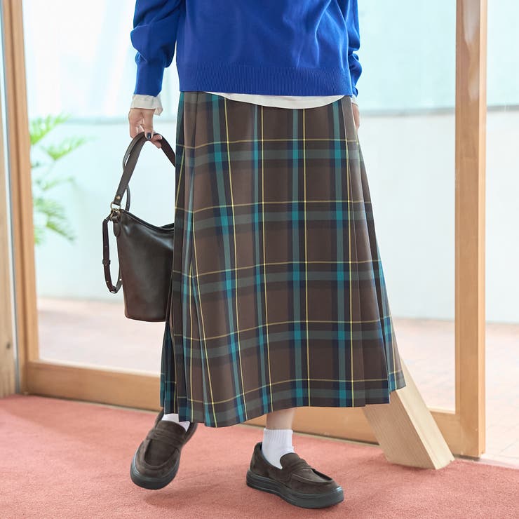 MD.BROWN | 【昨年大人気】TRチェックプリーツロングスカート | coen【women】