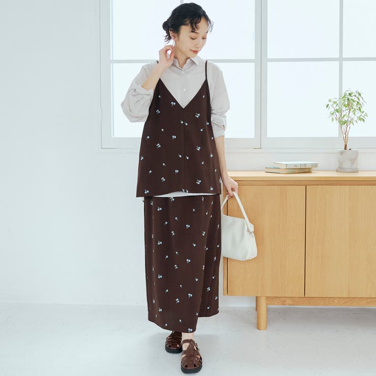 【セットアップ対応】フラワー刺繍イージーナロースカート | coen【women】 | 詳細画像10 