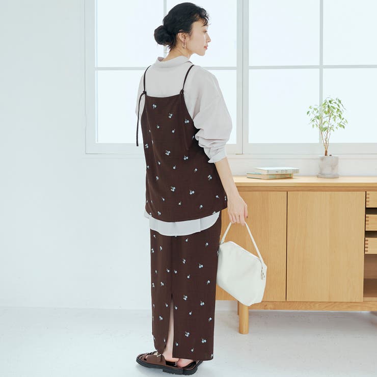 【セットアップ対応】フラワー刺繍イージーナロースカート | coen【women】 | 詳細画像12 