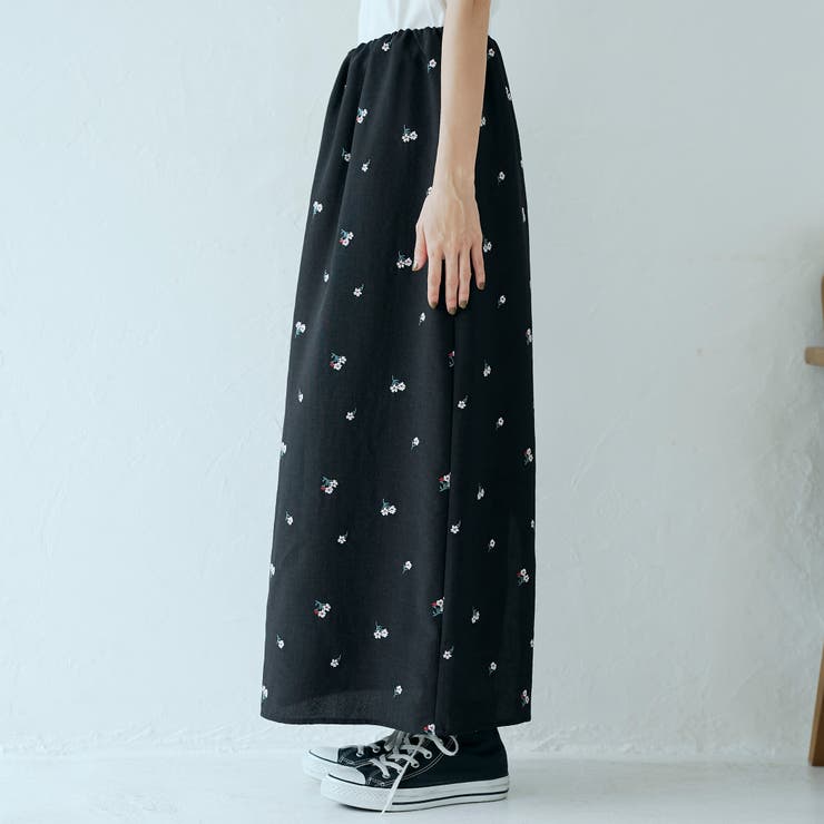 【セットアップ対応】フラワー刺繍イージーナロースカート | coen【women】 | 詳細画像18 