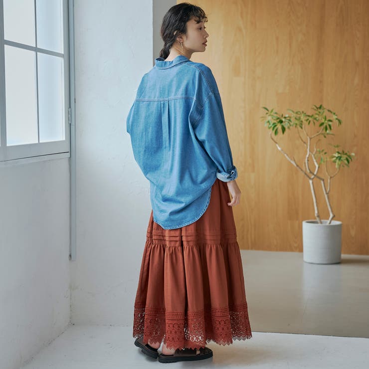 裾レース刺繍ティアードスカート | coen【women】 | 詳細画像11 