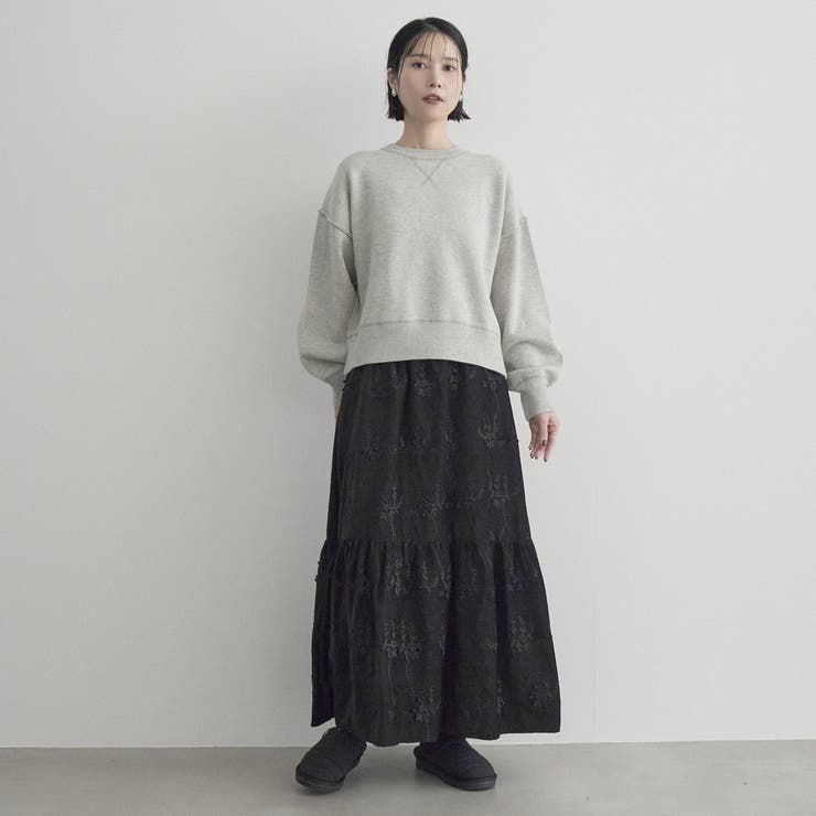 【セットアップ対応】3Dフラワー刺繍 コーデュロイティアードスカート | coen【women】 | 詳細画像2 