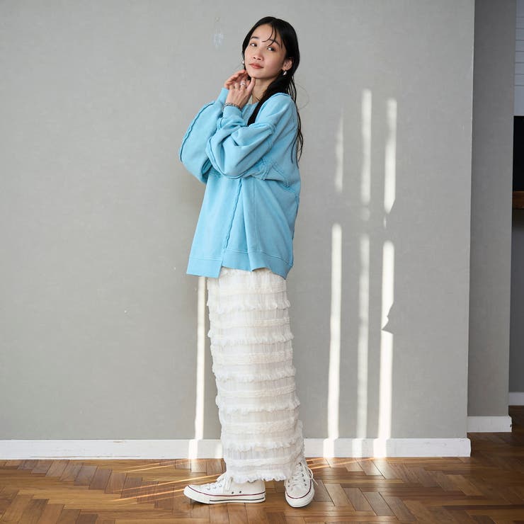 シフォンフリルナロースカート | coen【women】 | 詳細画像7 