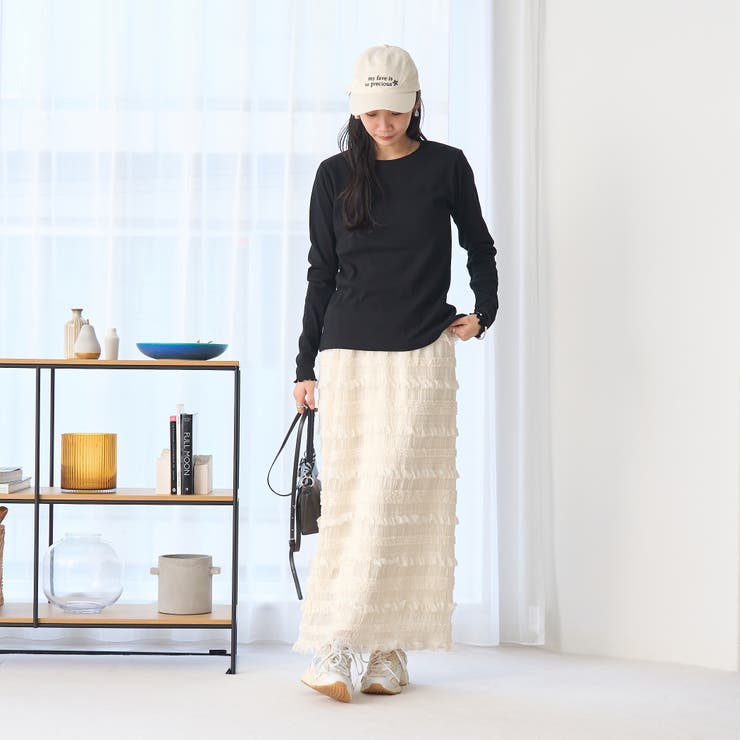 シフォンフリルナロースカート[品番：COEW0006796]｜coen【women