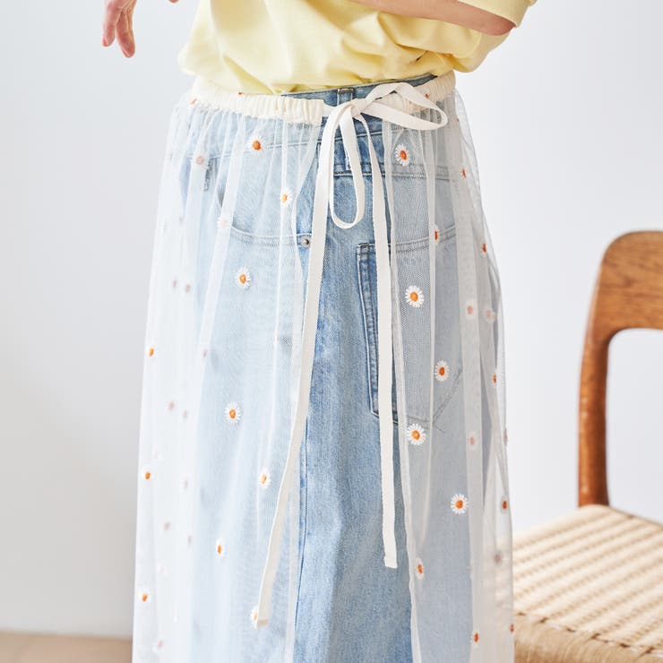 フラワーモチーフチュールラップスカート | coen【women】 | 詳細画像11 