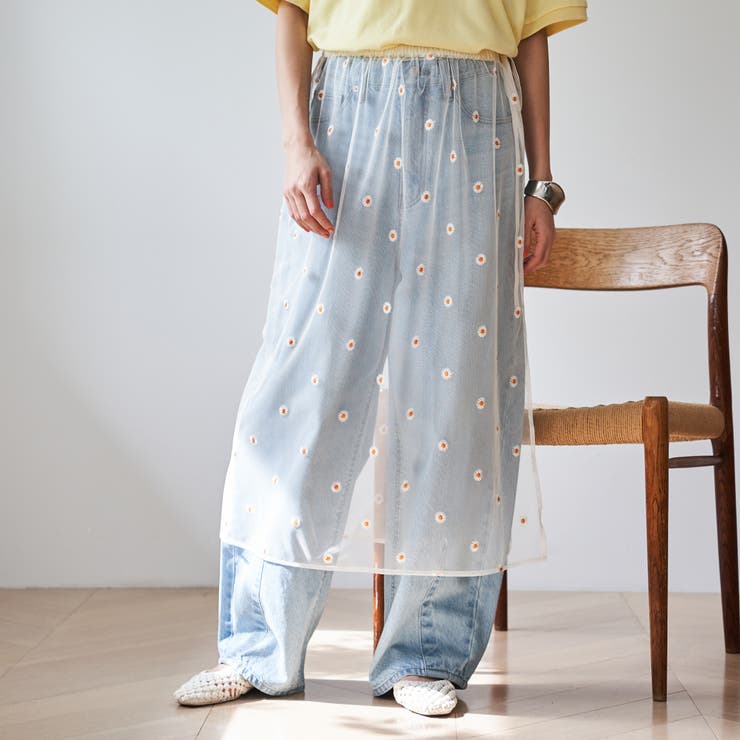 フラワーモチーフチュールラップスカート | coen【women】 | 詳細画像8 