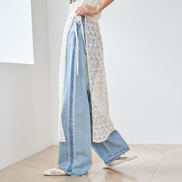 フラワーレースチュールラップスカート | coen【women】 | 詳細画像3 