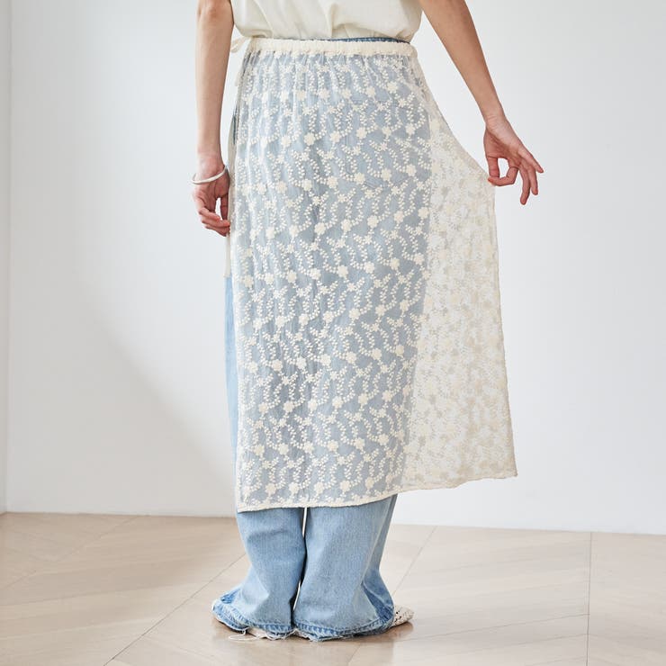 フラワーレースチュールラップスカート | coen【women】 | 詳細画像4 