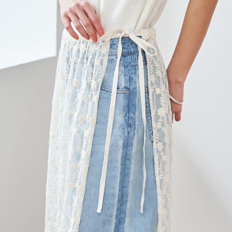 フラワーレースチュールラップスカート | coen【women】 | 詳細画像5 