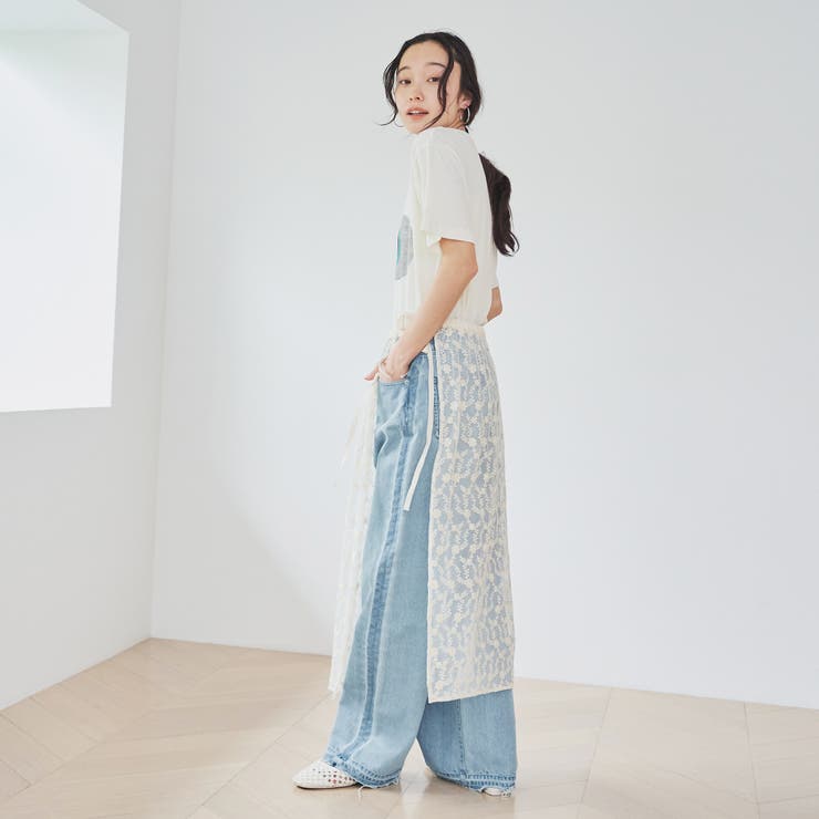 フラワーレースチュールラップスカート | coen【women】 | 詳細画像7 