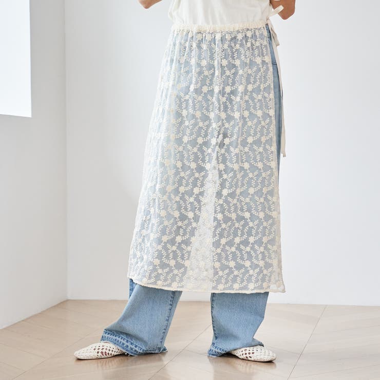 その他1 | フラワーレースチュールラップスカート | coen【women】