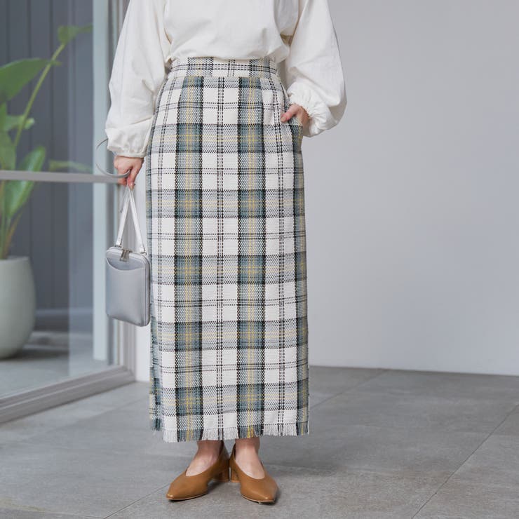 スプリングツイードナロースカート | coen【women】 | 詳細画像13 