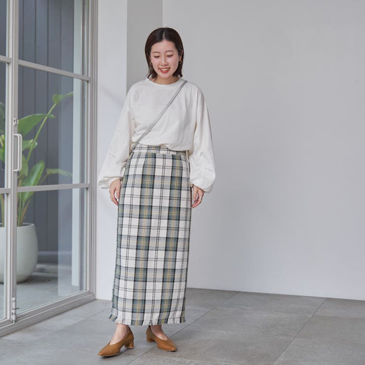 スプリングツイードナロースカート | coen【women】 | 詳細画像16 